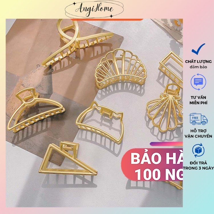 Kẹp tóc càng cua Hàn Quốc nữ đẹp hottrend kim loại cỡ size lớn cặp búi tóc dễ thương cào 10 răng, 14 răng ANGIHOME