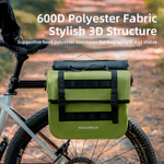 Rockbros Xe Đạp Pannier Túi Chống Thấm Nước Dung Tích Lớn Đường Dài Du Lịch Túi Bảo Quản Có Thể Điều Chỉnh MTB Phía Sau Giá Túi Thiết Bị Đi Xe Đạp 9L-15L — ảnh 6