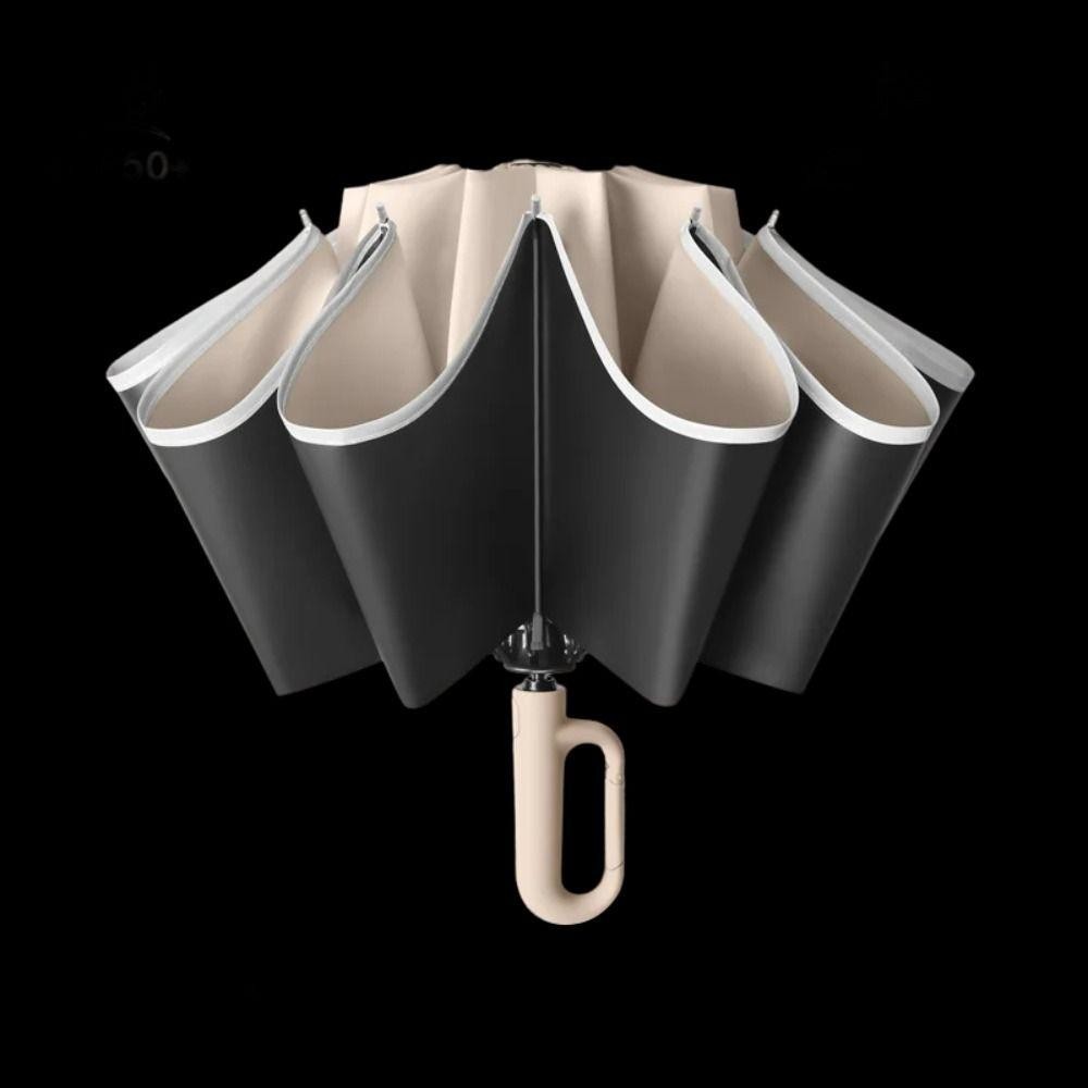 Ô gấp ngược SNUGHOUSE với tay cầm Carabiner và sọc phản quang, chống gió hiệu quả