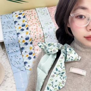 Băng đô nơ thời trang - Giá đỡ đuôi ngựa Hàn Quốc - Ruy băng dài bện - Băng đô in hình bé gái - Mũ đội đầu nữ - Phụ kiện túi xách