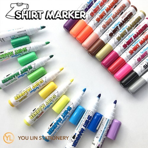 Artline Vải Áo Thun 2MM Đầu Tròn Bút Đánh Dấu DIY Quần Áo Quần Màu Graffiti Bút Chống Thấm Nước Và Không Phai Màu EKT-2