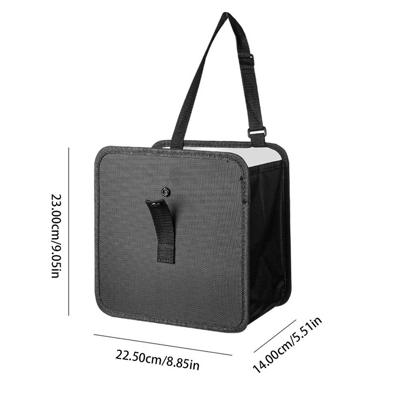 thùng rác xe ô tô SEAMETAL Treo Xe Lưu Trữ Thùng Rác Có Thể Gập Lại Thùng Rác Ô Tô Chống Thấm Nước Thùng Rác Có Thể Đồ Lặt Vặt Phân Loại Túi Bảo Quản