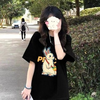 Áo thun nữ ngắn tay hình thỏ xinh dáng rộng thoáng mát