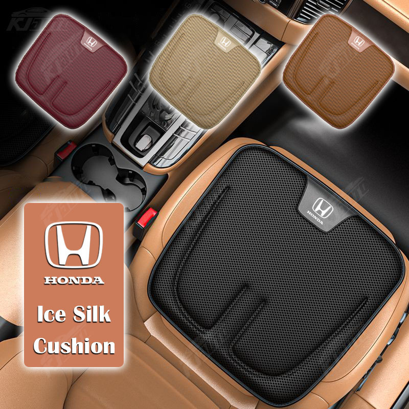 [Tổ ong thoáng khí] Đệm ngồi ô tô chất lượng cao Honda Mugen Power Phụ kiện trang trí ô tô bằng da mát mẻ và thoải mái cho City Hrv Civic Wrv Brio BRV Fit Accord Vezel