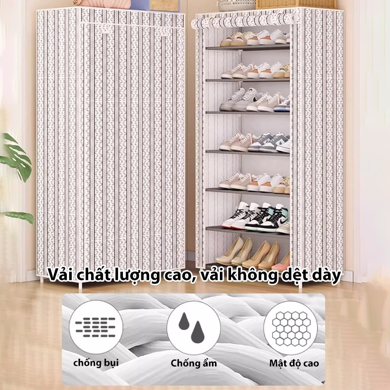 𝐎𝐥𝐢𝐟𝐞 Kệ Giày Không Dệt Tủ Giày Chống Bụi Kệ Giày Dép Tủ Vải Khung Thép Đơn Giản