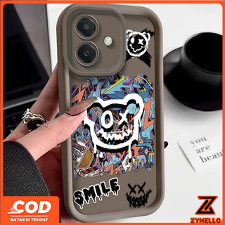 Ốp điện thoại cho Realme Note 60 Realme Note 50 Realme C75 C65 C67 C61 C55 C53 C51, ốp điện thoại TPU chống sốc hình đầu gấu graffiti