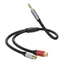 Cáp Yoo 3 5mm Auxs sang 2RCA 3 Cáp âm thanh 5mm đến 2RCA cho âm thanh trung thực trong hệ thống âm thanh và giải trí gia đình
