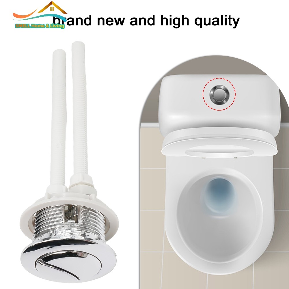 [Smellshi] 38 / 48 / 58mm Nút nhấn kép Xả bồn cầu Bồn nước hình lưỡi liềm đôi 2 thanh