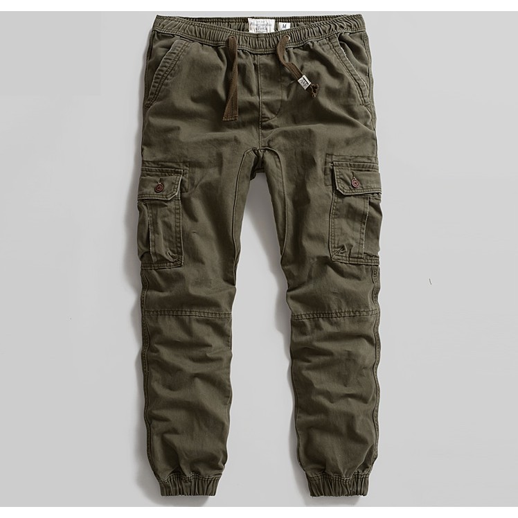 Quần Jogger túi hộp vải dày VANCENI_Men Military Tactical Joggers