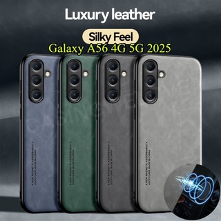 Ốp Da Trơn Sang Trọng Cho Galaxy A56 Galaxy A26 A36 A17 A16 GalaxyA56 A55 A35 4G 5G 2025 Từ Tính Chống Sốc Matte PC Cứng Chống Sốc Ốp điện thoại Chống Sốc