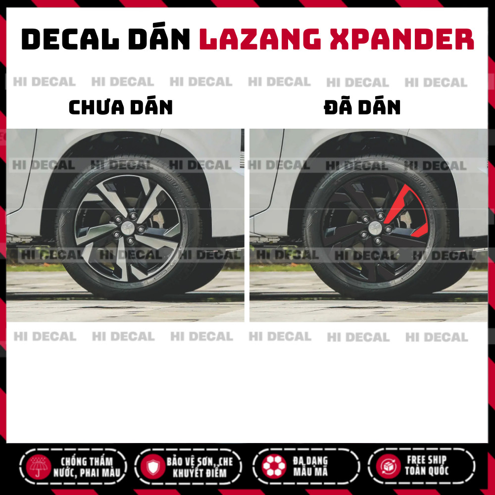 Tem dán mâm Xpander, Decal dán lazang Xpander trang trí tạo điểm nhấn