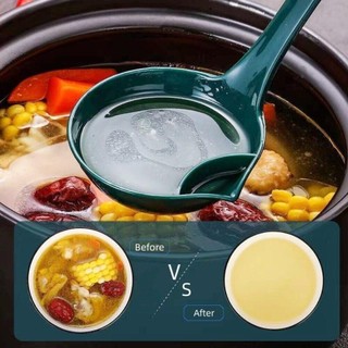 Muỗng tách mỡ AFTEROF, Bộ lọc dầu bền nhẹ, Thìa tách súp dầu gia dụng cách nhiệt chống bỏng