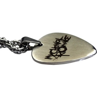 Flgo Vòng cổ bằng thép không gỉ sành điệu với Rock and Roll Guitar Pick Shape Mặt dây chuyền Phụ kiện dây đeo cổ đơn giản cho âm nhạc