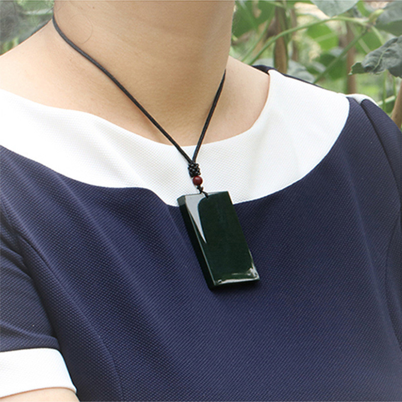 Mặt dây chuyền thẻ vuông Sapphire dành cho nam