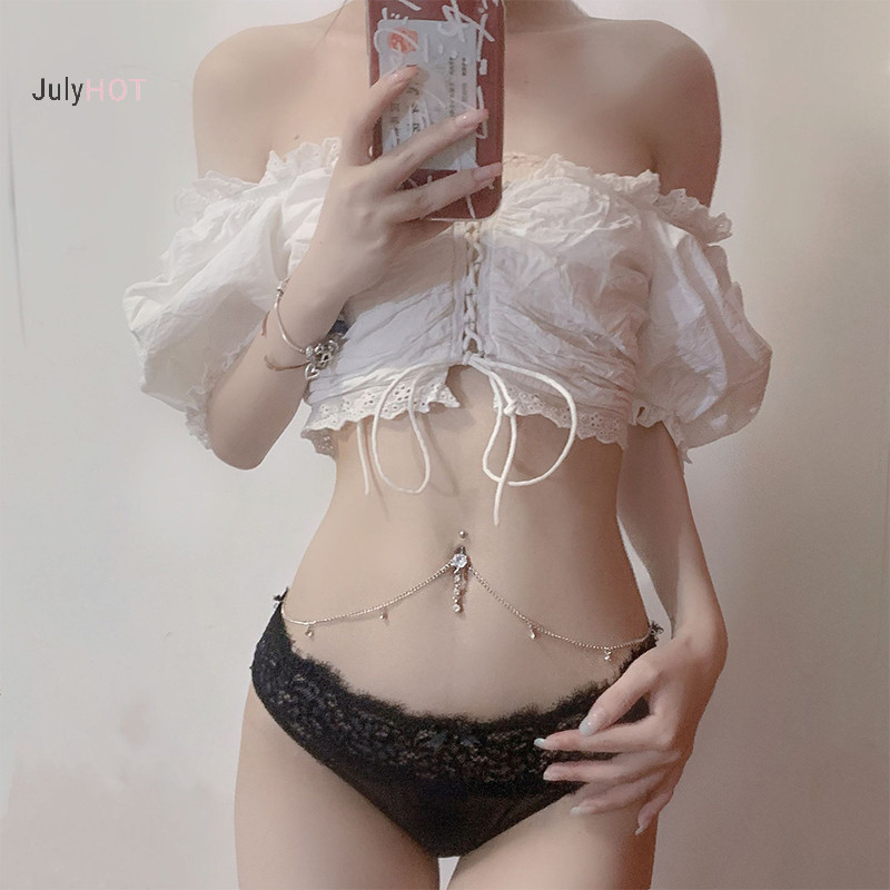 Julyhot Rốn Móng Tay Quyến Rũ Eo Dây Xích Thời Trang Kim Cương Giả Mặt Dây Chuyền Bụng Dây Chuyền Trang Sức Cho Nữ Massivedeals