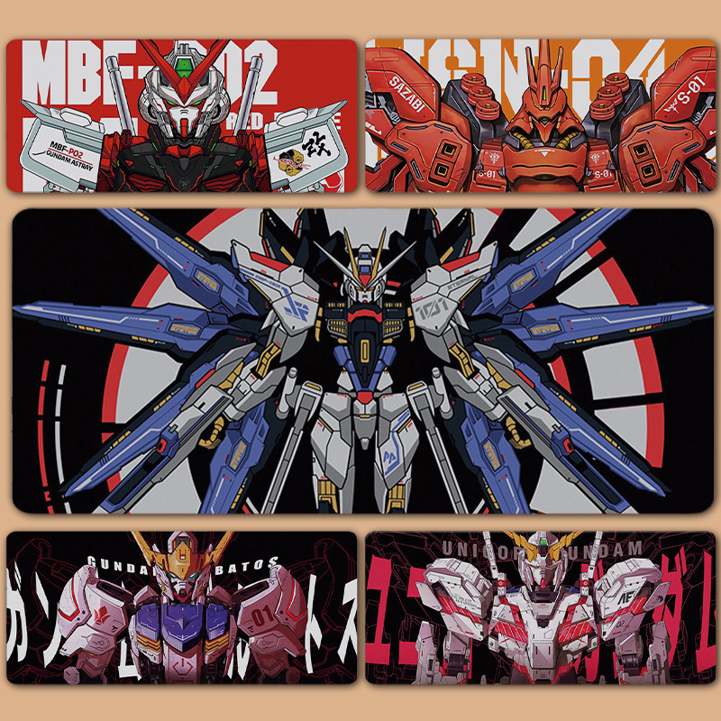 90x40cm Tùy Chỉnh XXL Lớn Bàn Phím Bàn Phím Miếng Lót Sinanju Sazabi Char 's Zaku Freedom Astray Wing Kỳ Lân Barbatos Gundam Miếng Lót Chuột Chơi Game