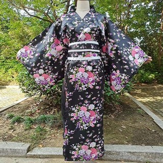 WEETW kimono truyền thống Nhật Bản, trang phục Cosplay sang trọng Sakura Girl kimono Dress, kimono mới phong cách Nhật Bản in hoa phong cách Nhật Bản Yukata Áo choàng tắm Geisha