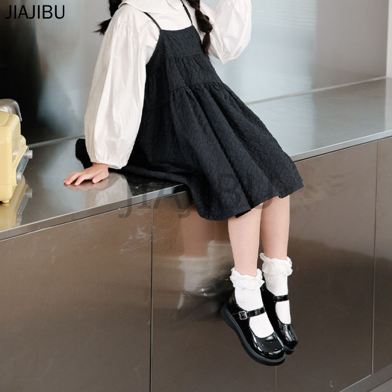 Fashion Kids Shoes Korean Platform Mary Jane Shoes for Kids Girls Giày Da Kiểu Anh Mũi Tròn Phong Cách Retro Giày Trẻ Em Thời Trang Giày Đen Nhật Bản Giày Búp Bê Trẻ Em Beige Girls School Shoes Giày Công Chúa Xinh Xắn Cho Bé Gái Giày Khiêu Vũ Cosplay