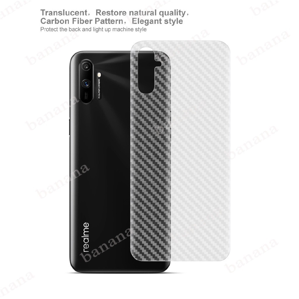 2 Cái Realme Note 60 Note 50 C61 C63 Phim mặt sau bằng sợi Carbon