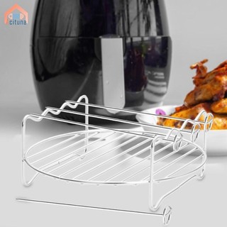 Acutuna BBQ Giá Cho Nồi Chiên Không Khí BBQ Giá Lò Nướng Kim Loại Kệ Làm Mát Nồi Chiên Không Khí Phụ Kiện Giá Chiên Không Khí Cho Bánh Mì Bếp Nấu Ăn Lò Nướng