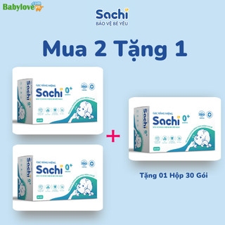 Combo 3 Gạc Rơ Lưỡi SACHI Dịch Chiết Lá Hẹ Dùng Vệ Sinh Răng Miệng An Toàn Cho Bé Từ 0 Tháng Tuổi