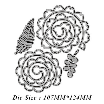 4 Hoa Kết Hợp Sổ Lưu Niệm Kim Loại Thép Carbon Khắc Chết Cắt Chết DIY Cắt Dập Nổi Mẫu Phong Cách Mới