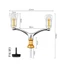 Tay cầm đôi, Tay cầm cuộn câu có thể gập lại nhẹ, Hợp kim nhôm bền bỉ Rỗng Rocker Cánh tay quay bánh xe cho mẫu 1000-4000