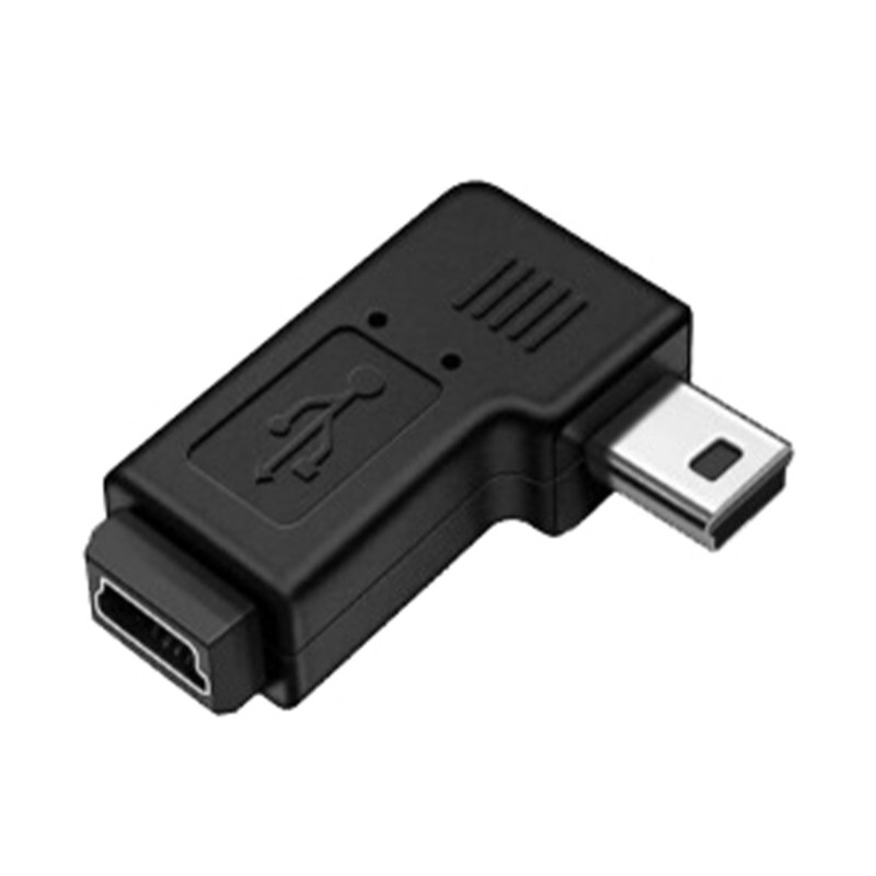 Cinnam 90 Độ Trái Phải Góc Mini USB 5Pin Nam Sang Nữ Nối Dài Adapter
