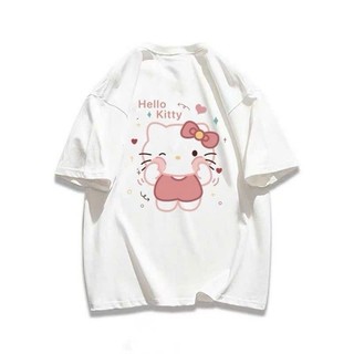 Áo Thun Phông Nam Nữ Tay Lỡ Form To Hoạt hình hello kitty cute
