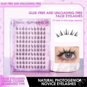 IOIIK 10hàng-- 9-13mm Dense Press on Lash Clusters C Curl Lông mi giả có thể tái sử dụng