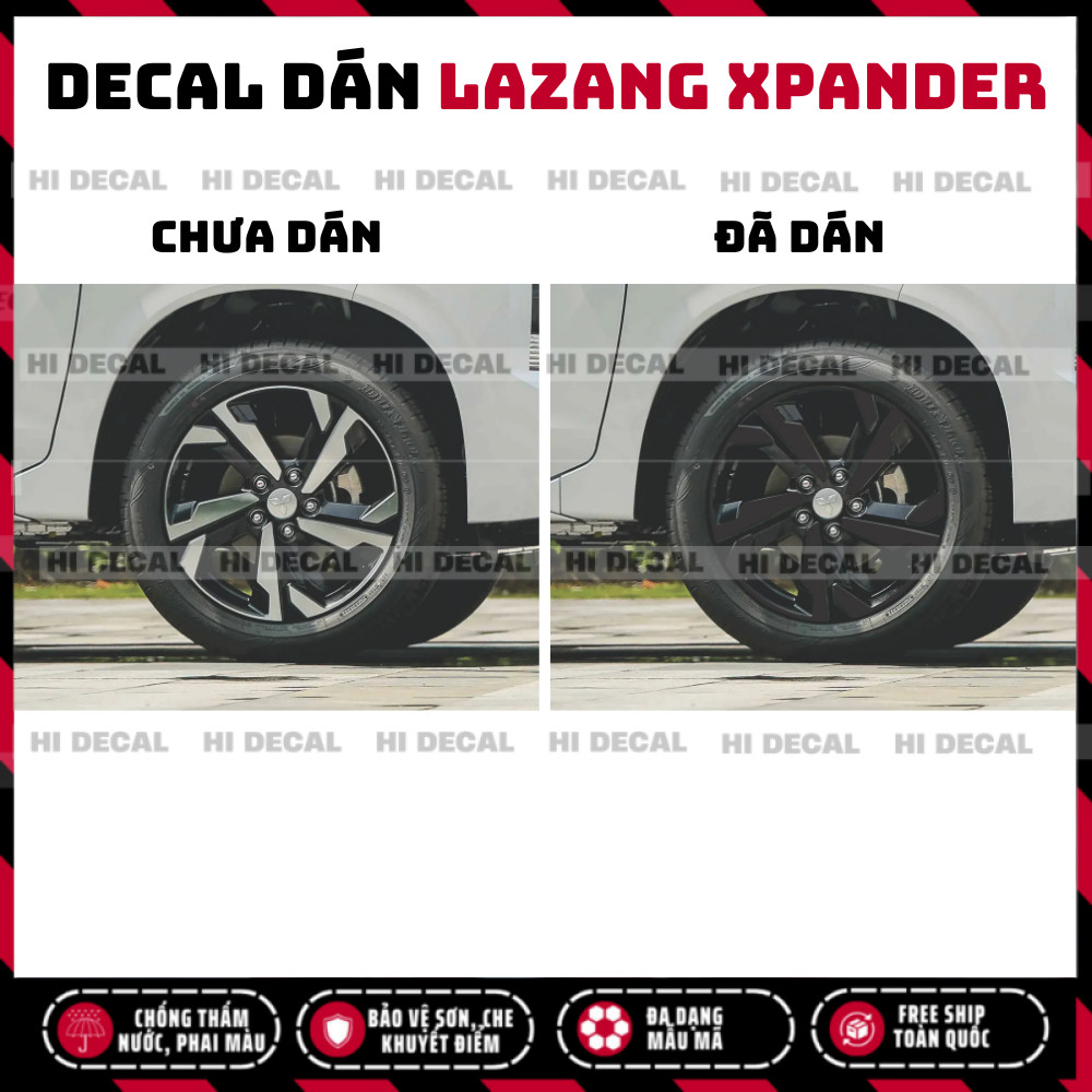 Tem dán mâm Xpander, Decal dán lazang Xpander trang trí tạo điểm nhấn