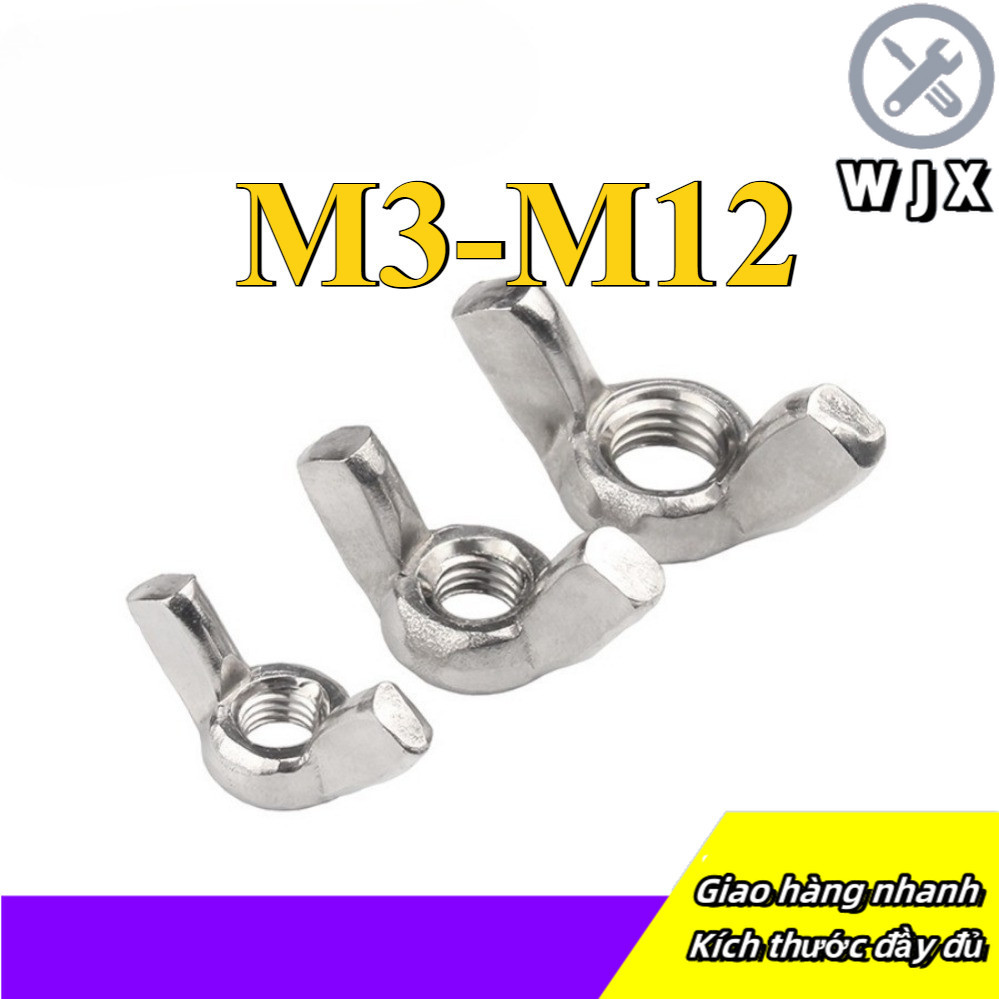 Đai ốc cánh bướm vặn tay inox 316 - Tán chuồn M3 / M4 / M5 / M6 / M8 ...