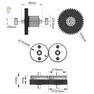Bánh răng giảm tốc bằng thép cứng TWE Động cơ tốc độ cao cho CR10 CR-10S Ender3 V2 HGX LITE Máy đùn bánh răng kép VN