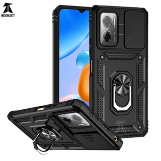 Dành Cho Redmi Note 11E / Redmi 10 4G / 5G Ốp Lưng Có Trượt Camera Chống Rơi Chịu Lực Bảo Vệ Xoay Vòng Chân Đế Mỏng Vỏ Điện Thoại