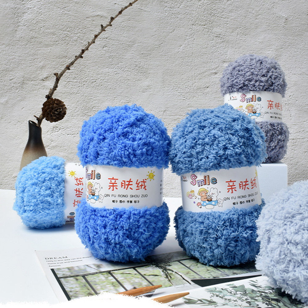 Móc Sợi Nhung Đan Len Dày Mịn DIY Áo Len Mềm Mại Cho Khăn Lau Mũ Tay