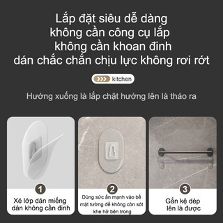 Giá Dép Thanh Treo Quần áo Bunnies Thiết kế Không Cần Khoan Tường decor tiện dụng Trong Nhà Tắm