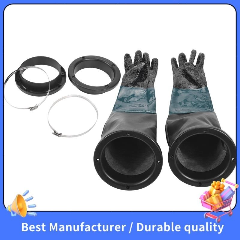 Găng tay phun cát Phụ tùng SandBlaster 60cm có vòng chữ O cho tủ phun cát