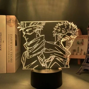 HK1 Jujutsu Kaisen Gojo Satoru Geto Suguru Fushiguro Megumi Itadori Yuji Đèn ngủ Anime 3D Đèn cảm ứng từ xa LED US