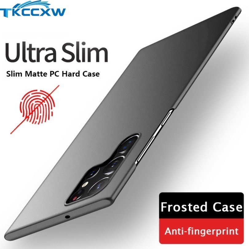 Ốp điện thoại mờ siêu mỏng cho Samsung S24 Plus S24 Ultra A15 A25 A55 Bảo vệ chống sốc Ốp lưng PC cứng