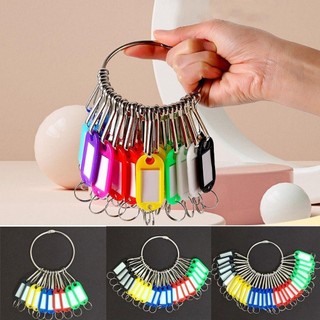 [Giao hàng từ Việt Nam] Thẻ chìa khóa SCANDIFY 10 / 20 / 30 / 40 miếng, Cửa sổ trong suốt có biển số Vòng chìa khóa, Nhẫn chia kim loại hình chữ nhật Phụ kiện cho thuê
