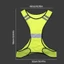 ICUCKO Áo Vest Đi Đêm, Vải Co Giãn Polyester Chạy Phản Quang Vest, Đi Bộ Ngoài Trời Có Thể Điều Chỉnh Nổi Bật Phản Quang An Toàn Vest Nhẹ Đi Xe Đạp