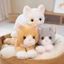 CODECOVED Đồ chơi sang trọng cho mèo mô phỏng, Gối mèo con sang trọng màu trắng / xám hoạt hình, Bộ sưu tập Búp bê mèo nhồi bông sang trọng nhồi bông sang trọng trẻ em