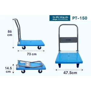 Xe đẩy hàng 4 bánh gấp gọn 170kg ADVINDEQ bánh cao su không ồn,xe kéo hàng gấp gọn đa năng