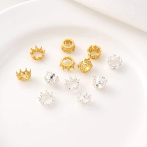 Miếng đệm vàng Thái 18K giữ màu, handmade, vòng tay bạc, lỗ lớn