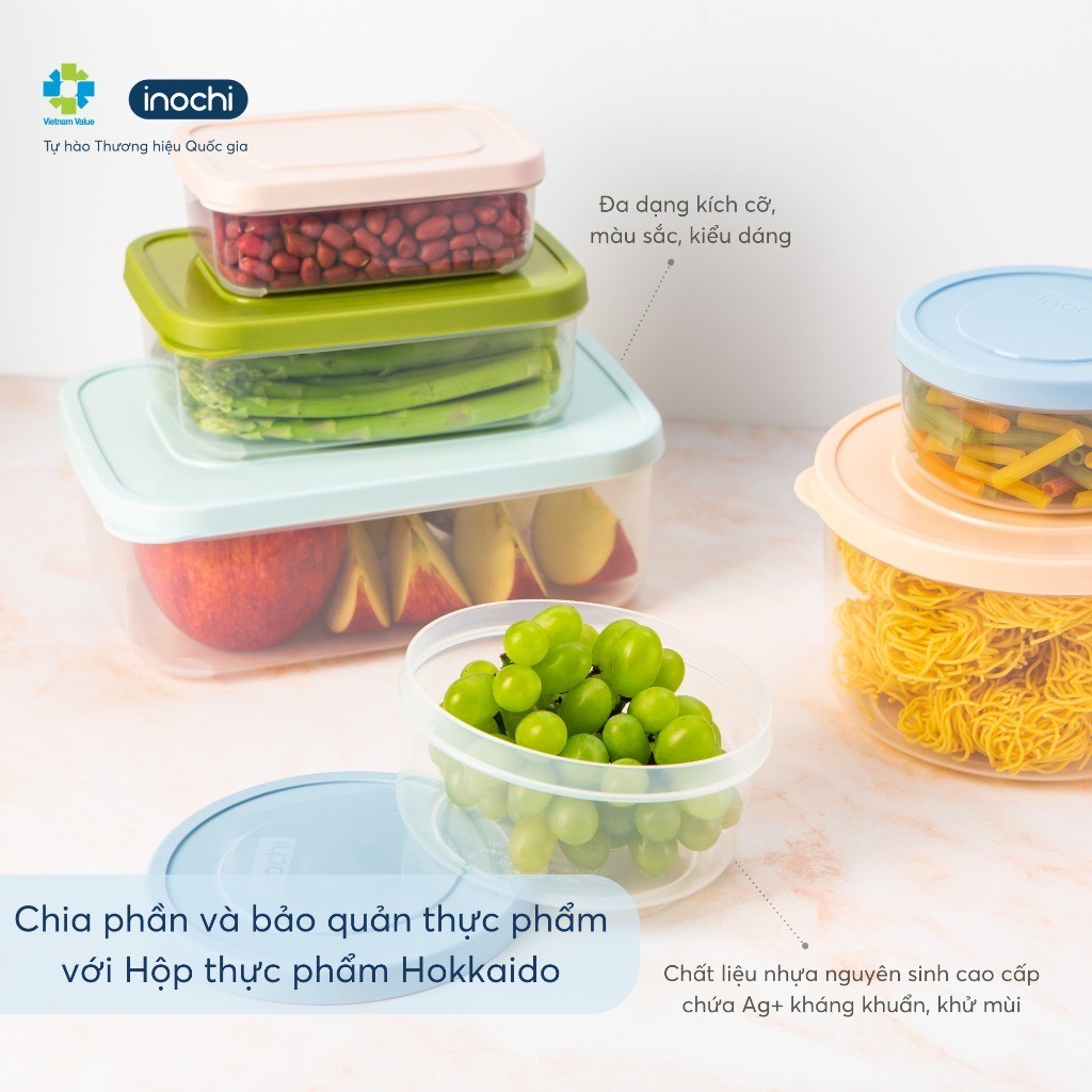 Hộp thực phẩm Inochi - Hokkaido 500ml-750ml-1000ml-1500ml-2000ml-2500ml ...