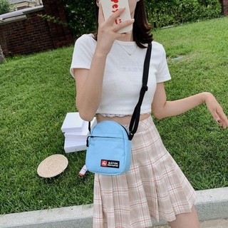 Túi đeo chéo WOAY, Túi đựng điện thoại di động bằng vải Canvas đa chức năng, Túi đeo vai Mini dung lượng cao bền bỉ