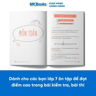 Sách Sổ tay kiến thức Toán – Văn – Anh Lớp 7 (Dành cho cả 3 bộ sách: Kết nối, tri thức và cánh diều)