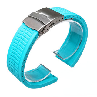 Dây đeo đồng hồ silicon 20mm 22mm 24mm Dây đeo đồng hồ cao su cho SEIKO Diver Vòng tay nam nữ Dây đeo cổ tay có khóa gấp
