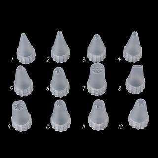 Gcdhome 12 Cái / bộ Nhựa Ống Đóng Băng Kem Bánh Kẹo Vòi Phun Bánh Trang Trí Dụng Cụ HOT