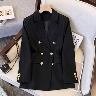 Áo khoác mùa xuân nữ 2025, áo blazer nữ mới, phong cách Hàn Quốc, thẳng, thoải mái, rộng rãi, thời trang, thanh lịch, ôm sát, bộ đồ nhỏ cho phụ nữ